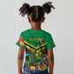 African-American Jamica Personalized Kid T shirt Hummingbird and Crocodiles Tropical