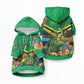 African-American Jamaica Personalized Pet Hoodie Hummingbird and Crocodiles Tropical