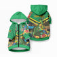 African-American Jamaica Personalized Pet Hoodie Hummingbird and Crocodiles Tropical