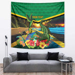 African-American Jamica Personalized Tapestry Hummingbird and Crocodiles Tropical