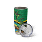 African-American Jamica Personalized Tumbler Cup Hummingbird and Crocodiles Tropical