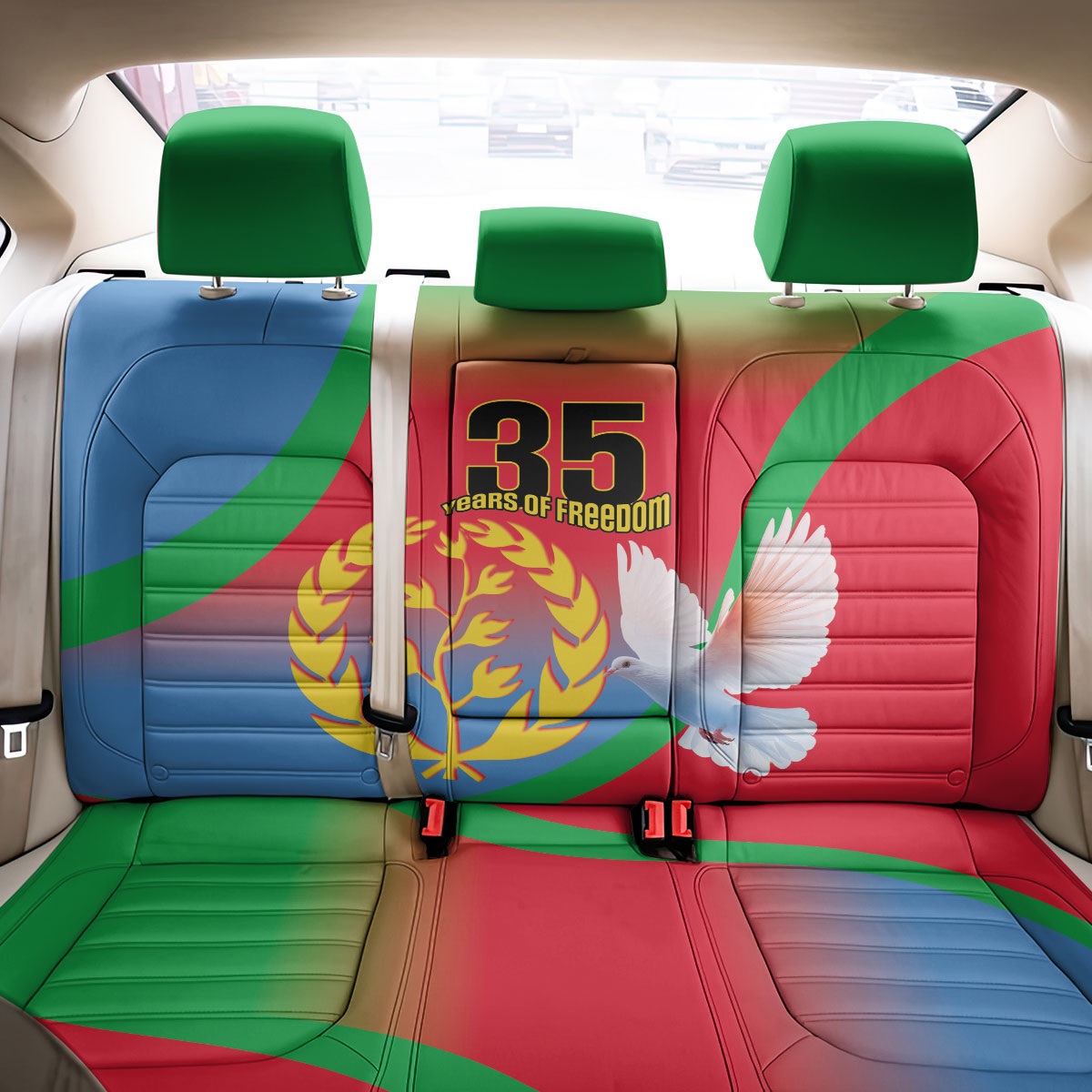 Eritrea 35th Anniversary Back Car Seat Cover May 24 1991-2026 Proud To Be Eritrean
