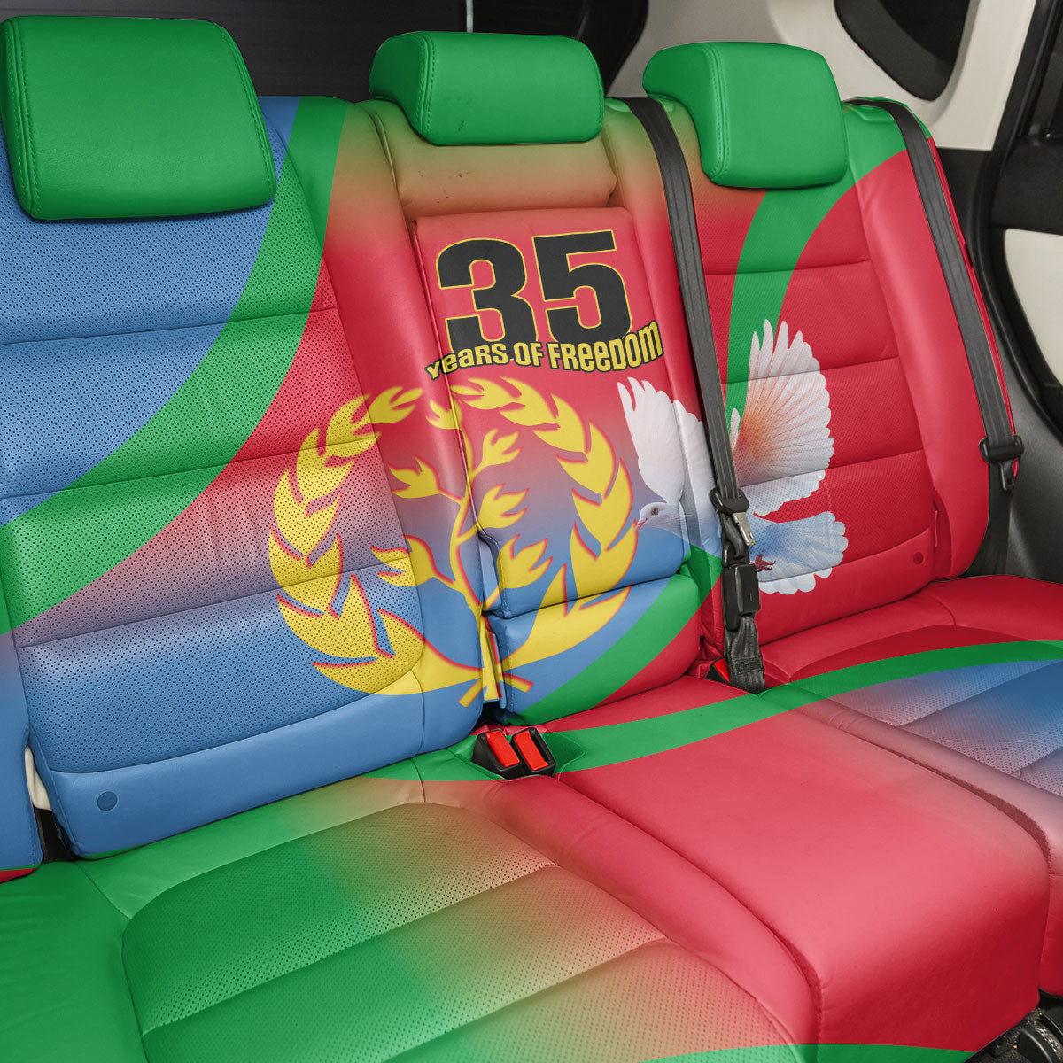 Eritrea 35th Anniversary Back Car Seat Cover May 24 1991-2026 Proud To Be Eritrean