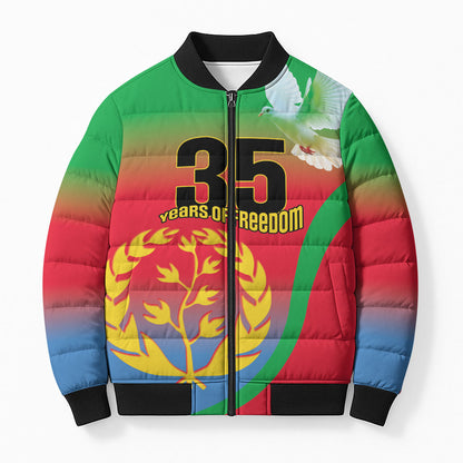 Eritrea 35th Anniversary Bomber Puffer Jacket May 24 1991-2026 Proud To Be Eritrean
