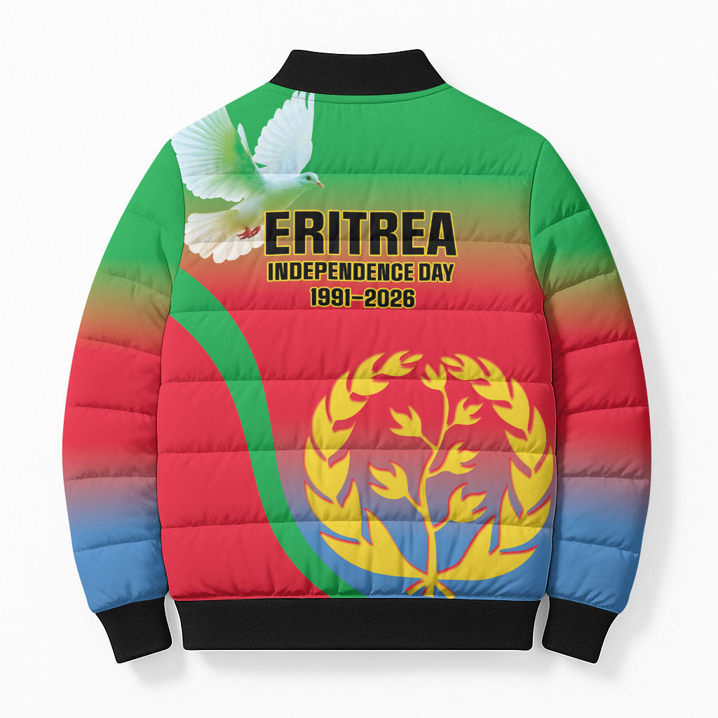 Eritrea 35th Anniversary Bomber Puffer Jacket May 24 1991-2026 Proud To Be Eritrean
