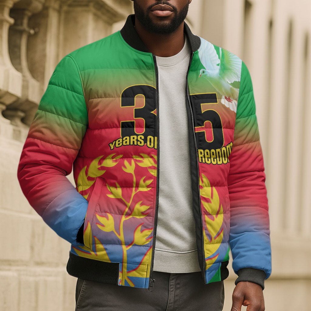 Eritrea 35th Anniversary Bomber Puffer Jacket May 24 1991-2026 Proud To Be Eritrean