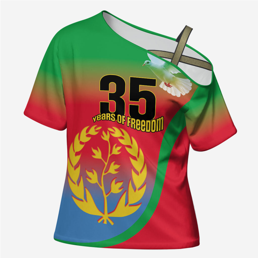 Eritrea 35th Anniversary Cross Shoulder Shirt May 24 1991-2026 Proud To Be Eritrean