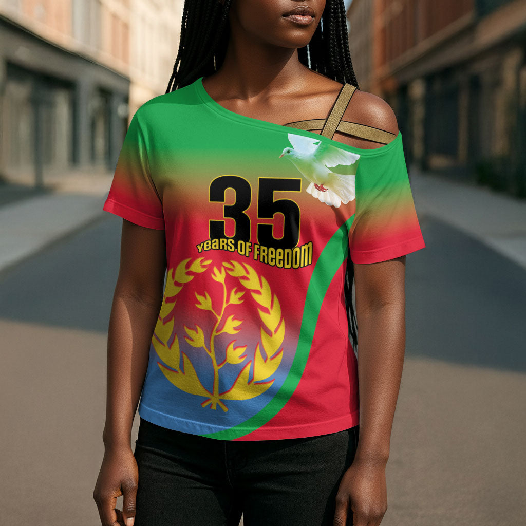 Eritrea 35th Anniversary Cross Shoulder Shirt May 24 1991-2026 Proud To Be Eritrean
