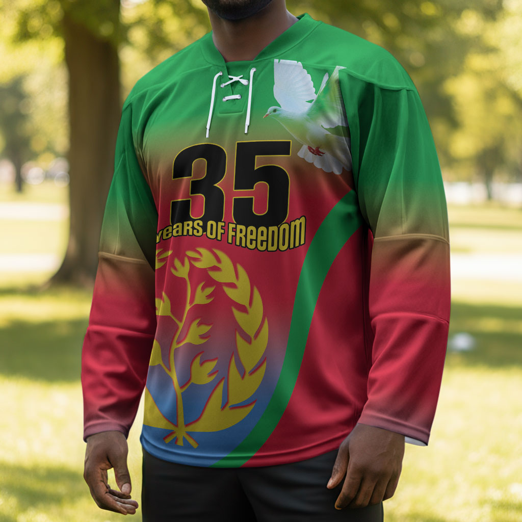 Eritrea 35th Anniversary Hockey Jersey May 24 1991-2026 Proud To Be Eritrean