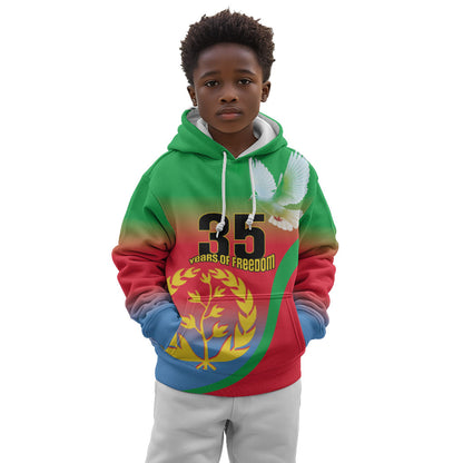 Eritrea 35th Anniversary Kid Hoodie May 24 1991-2026 Proud To Be Eritrean