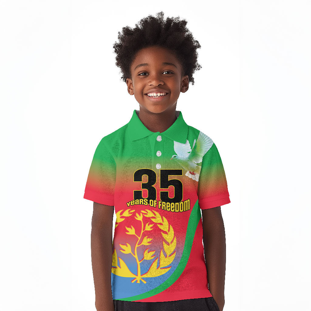 Eritrea 35th Anniversary Kid Polo Shirt May 24 1991-2026 Proud To Be Eritrean