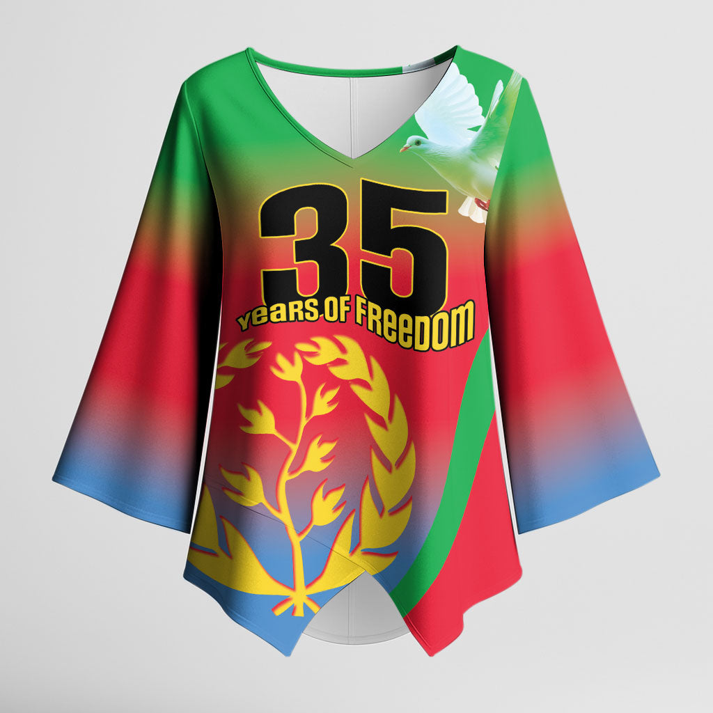 Eritrea 35th Anniversary Kimono Sleeve Blouse May 24 1991-2026 Proud To Be Eritrean