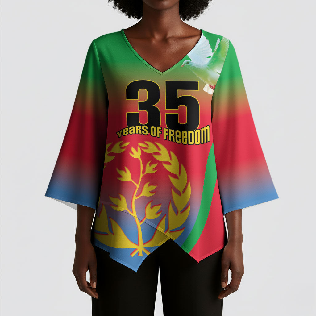 Eritrea 35th Anniversary Kimono Sleeve Blouse May 24 1991-2026 Proud To Be Eritrean