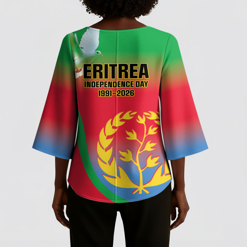 Eritrea 35th Anniversary Kimono Sleeve Blouse May 24 1991-2026 Proud To Be Eritrean