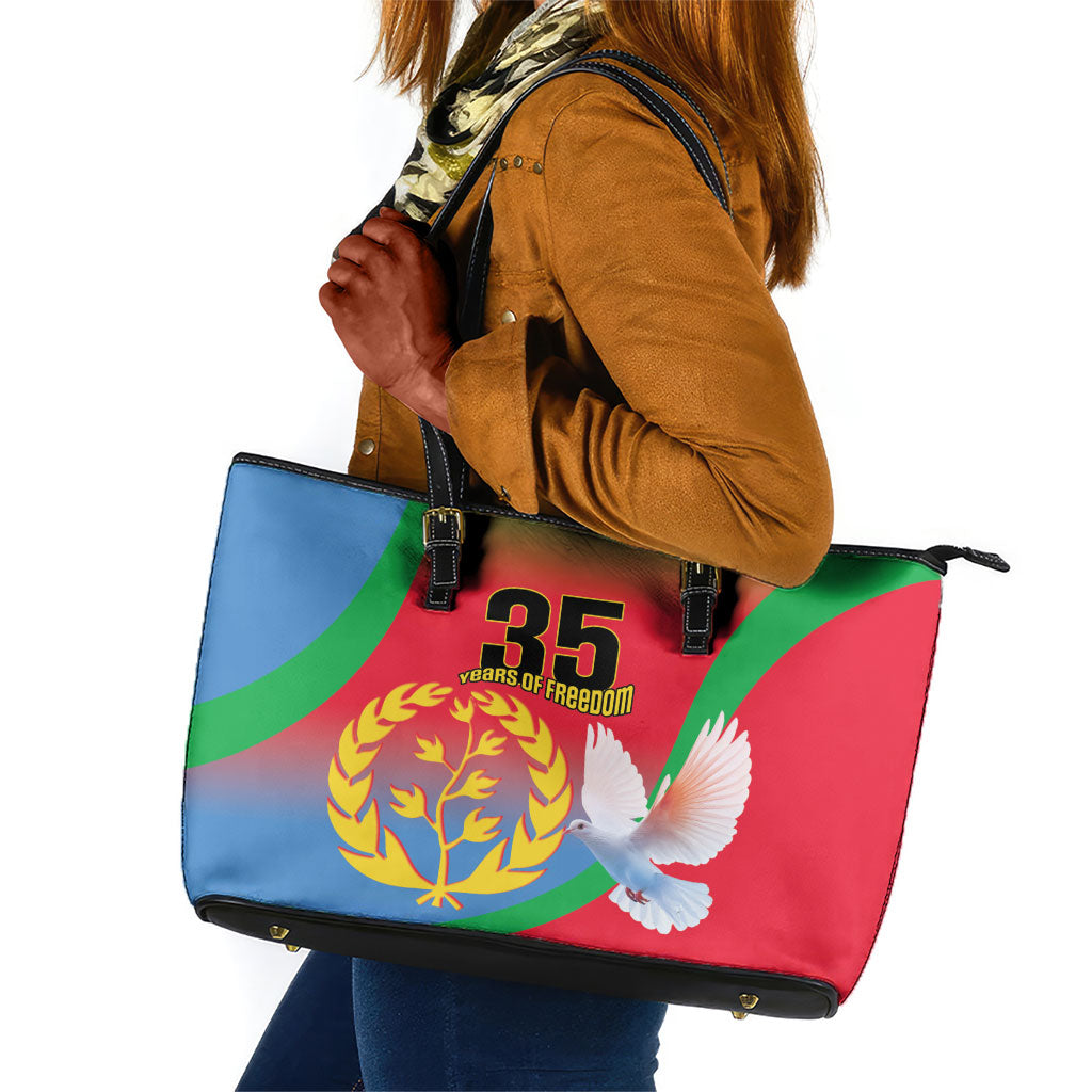 Eritrea 35th Anniversary Leather Tote Bag May 24 1991-2026 Proud To Be Eritrean