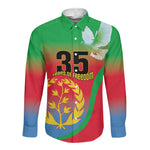 Eritrea 35th Anniversary Long Sleeve Button Shirt May 24 1991-2026 Proud To Be Eritrean