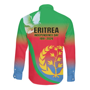 Eritrea 35th Anniversary Long Sleeve Button Shirt May 24 1991-2026 Proud To Be Eritrean