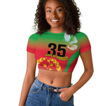 Eritrea 35th Anniversary Raglan Cropped T shirt May 24 1991-2026 Proud To Be Eritrean