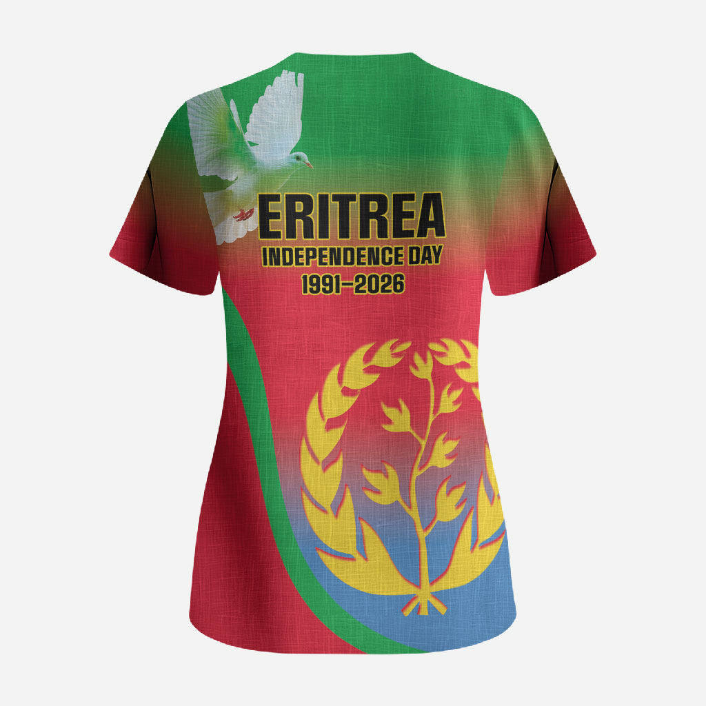 Eritrea 35th Anniversary Scrub Top May 24 1991-2026 Proud To Be Eritrean