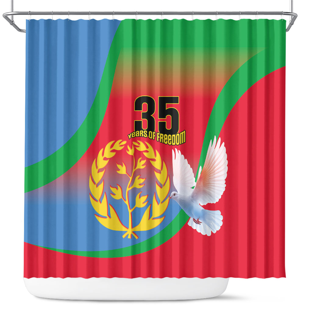 Eritrea 35th Anniversary Shower Curtain May 24 1991-2026 Proud To Be Eritrean