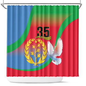 Eritrea 35th Anniversary Shower Curtain May 24 1991-2026 Proud To Be Eritrean