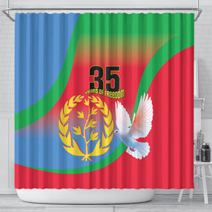 Eritrea 35th Anniversary Shower Curtain May 24 1991-2026 Proud To Be Eritrean