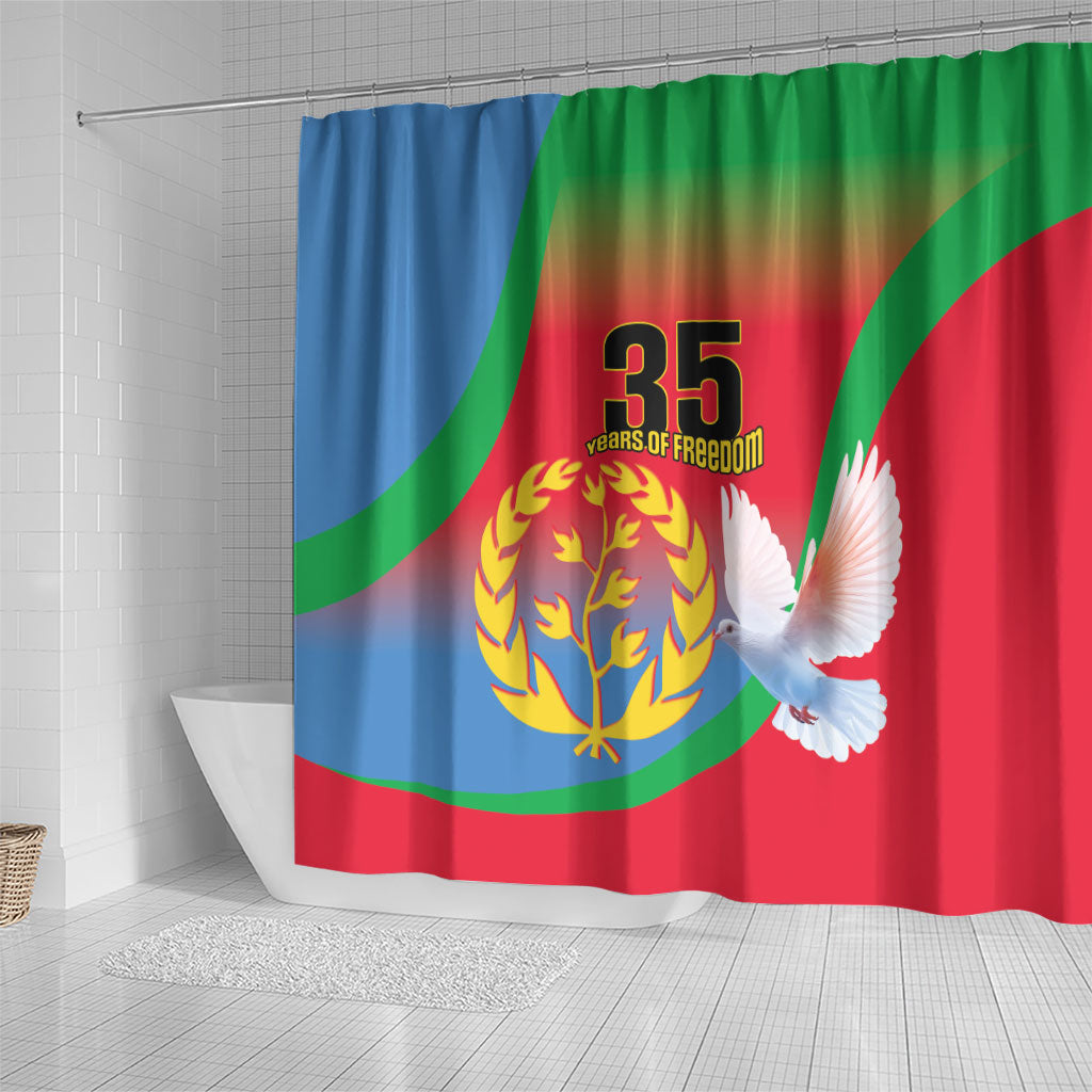 Eritrea 35th Anniversary Shower Curtain May 24 1991-2026 Proud To Be Eritrean