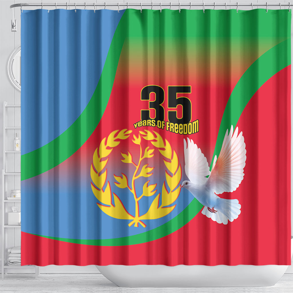 Eritrea 35th Anniversary Shower Curtain May 24 1991-2026 Proud To Be Eritrean