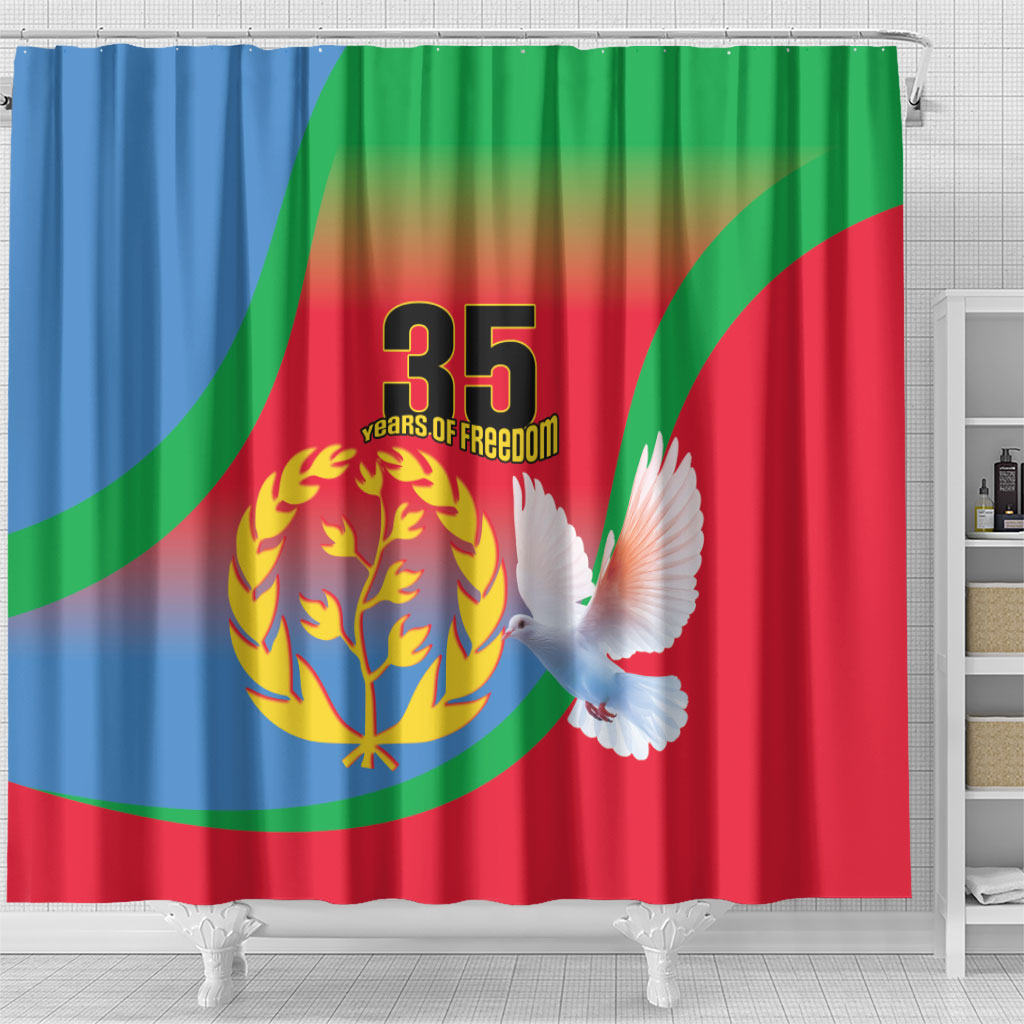Eritrea 35th Anniversary Shower Curtain May 24 1991-2026 Proud To Be Eritrean