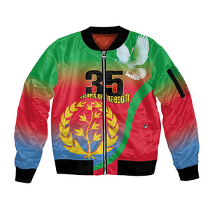 Eritrea 35th Anniversary Sleeve Zip Bomber Jacket May 24 1991-2026 Proud To Be Eritrean
