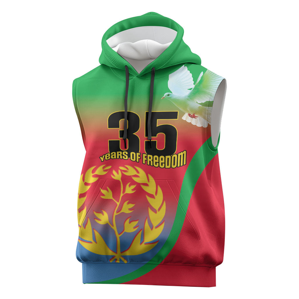Eritrea 35th Anniversary Sleeveless Hoodie May 24 1991-2026 Proud To Be Eritrean