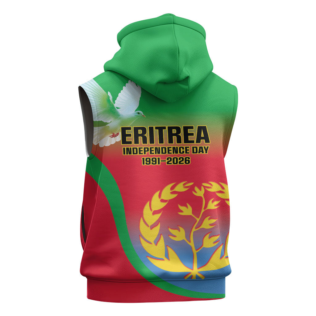 Eritrea 35th Anniversary Sleeveless Hoodie May 24 1991-2026 Proud To Be Eritrean
