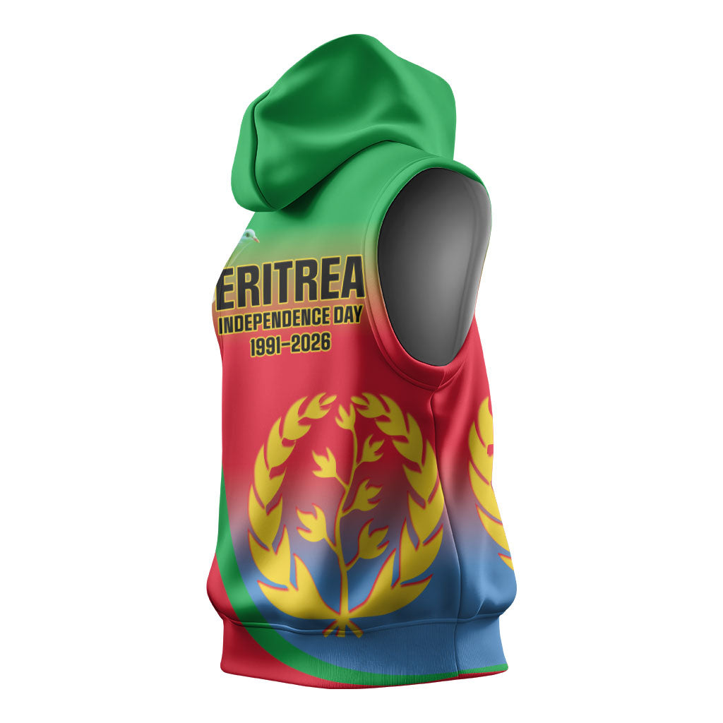 Eritrea 35th Anniversary Sleeveless Hoodie May 24 1991-2026 Proud To Be Eritrean