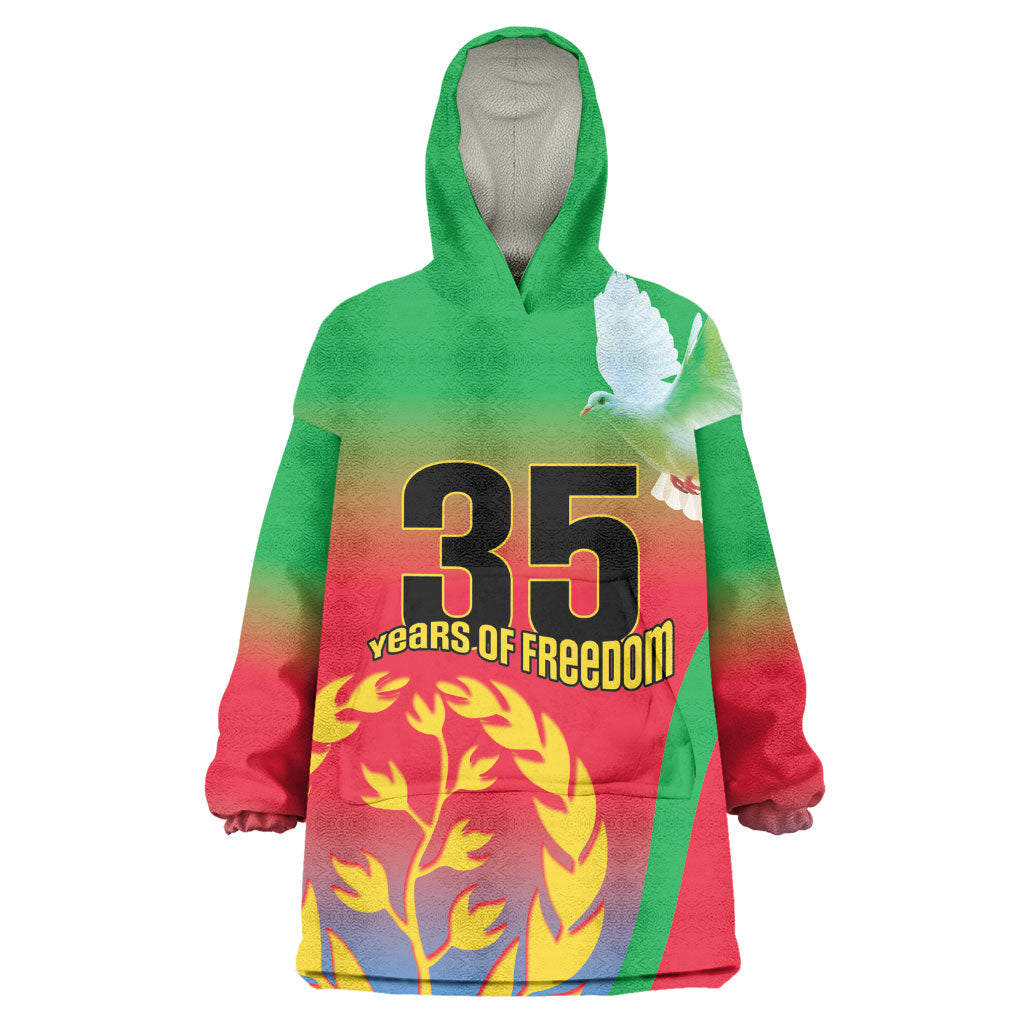 Eritrea 35th Anniversary Wearable Blanket Hoodie May 24 1991-2026 Proud To Be Eritrean