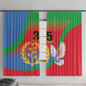 Eritrea 35th Anniversary Window Curtain May 24 1991-2026 Proud To Be Eritrean
