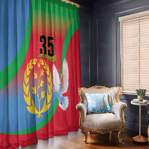 Eritrea 35th Anniversary Window Curtain May 24 1991-2026 Proud To Be Eritrean