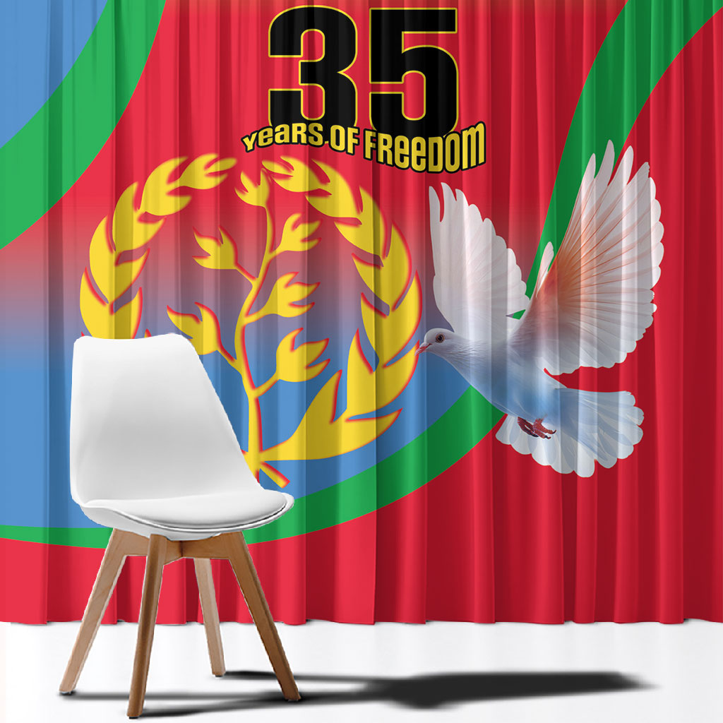 Eritrea 35th Anniversary Window Curtain May 24 1991-2026 Proud To Be Eritrean