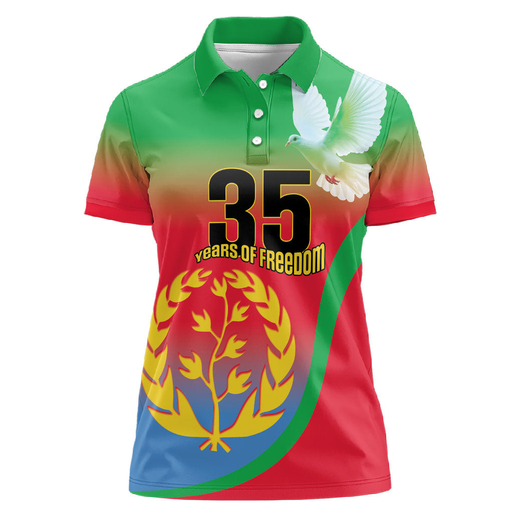 Eritrea 35th Anniversary Women Polo Shirt May 24 1991-2026 Proud To Be Eritrean