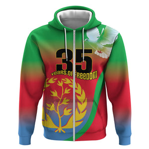 Eritrea 35th Anniversary Zip Hoodie May 24 1991-2026 Proud To Be Eritrean