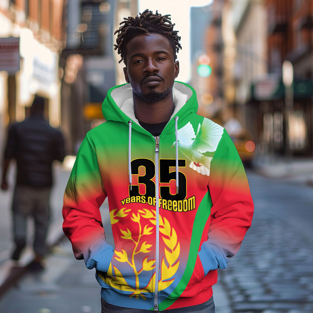 Eritrea 35th Anniversary Zip Hoodie May 24 1991-2026 Proud To Be Eritrean