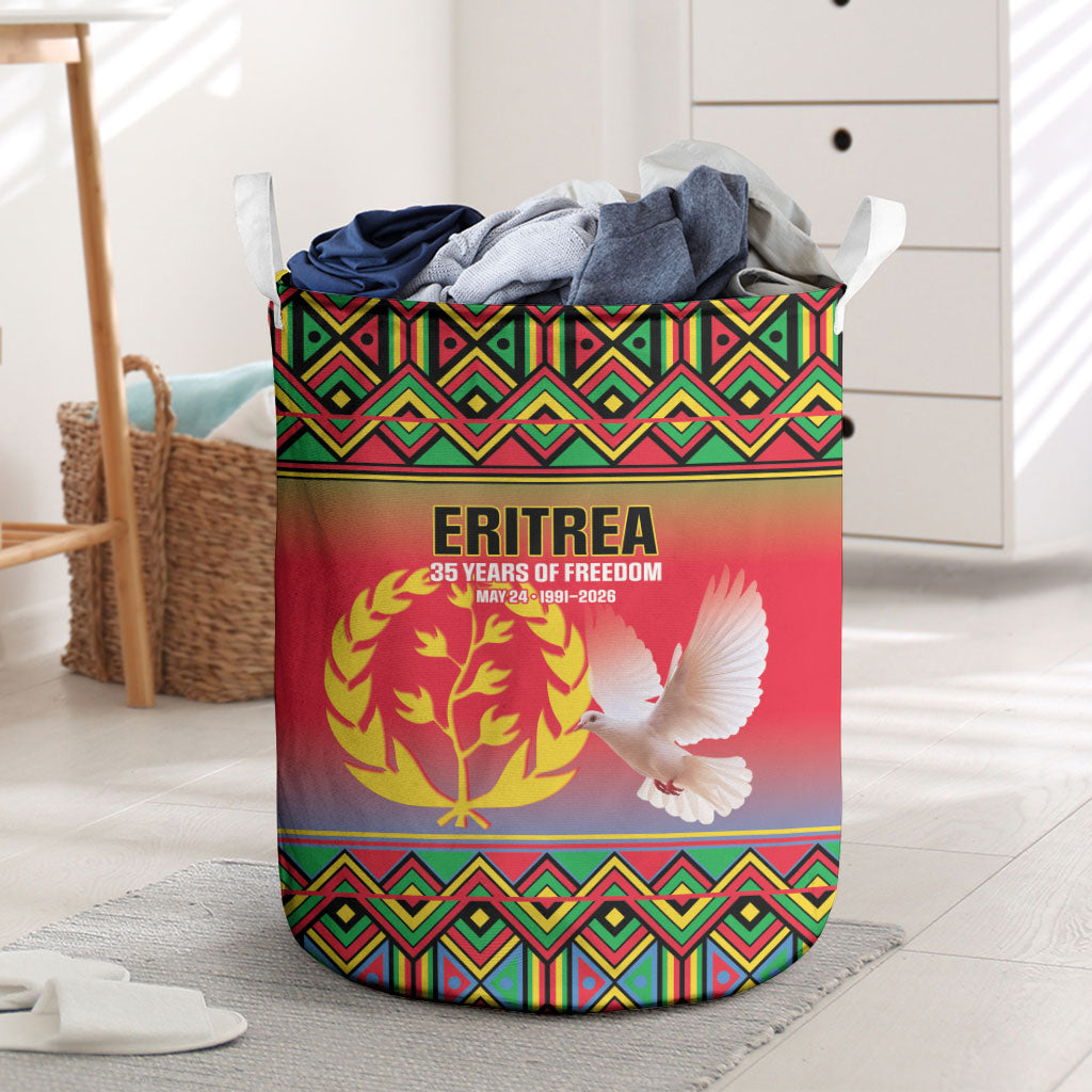 Eritrea 35 Years Of Independence Laundry Basket 1991-2026 Freedom Legacy Pride