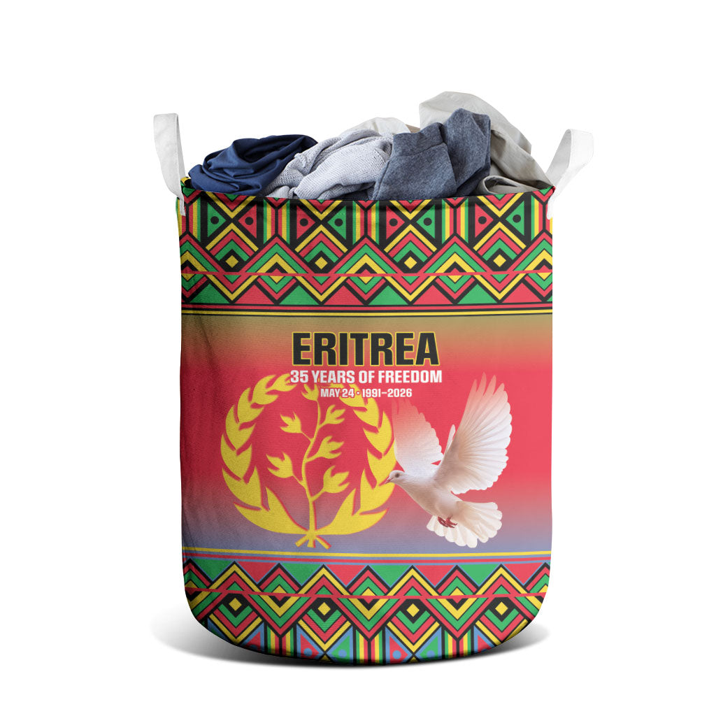 Eritrea 35 Years Of Independence Laundry Basket 1991-2026 Freedom Legacy Pride