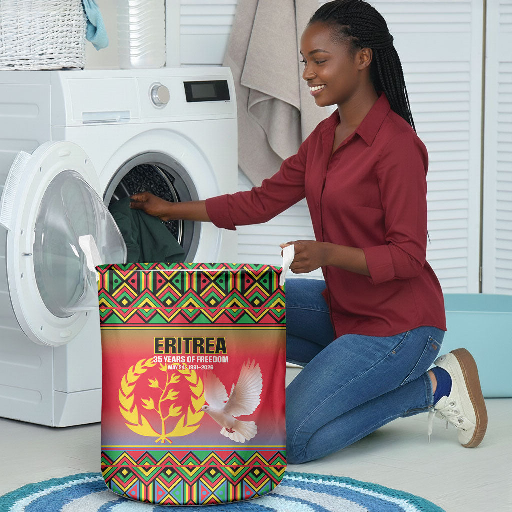 Eritrea 35 Years Of Independence Laundry Basket 1991-2026 Freedom Legacy Pride