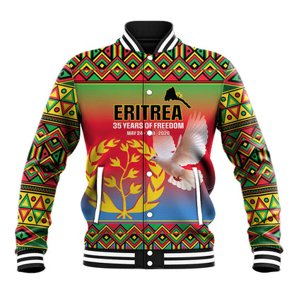 Eritrea 35 Years Of Independence Baseball Jacket 1991-2026 Freedom Legacy Pride