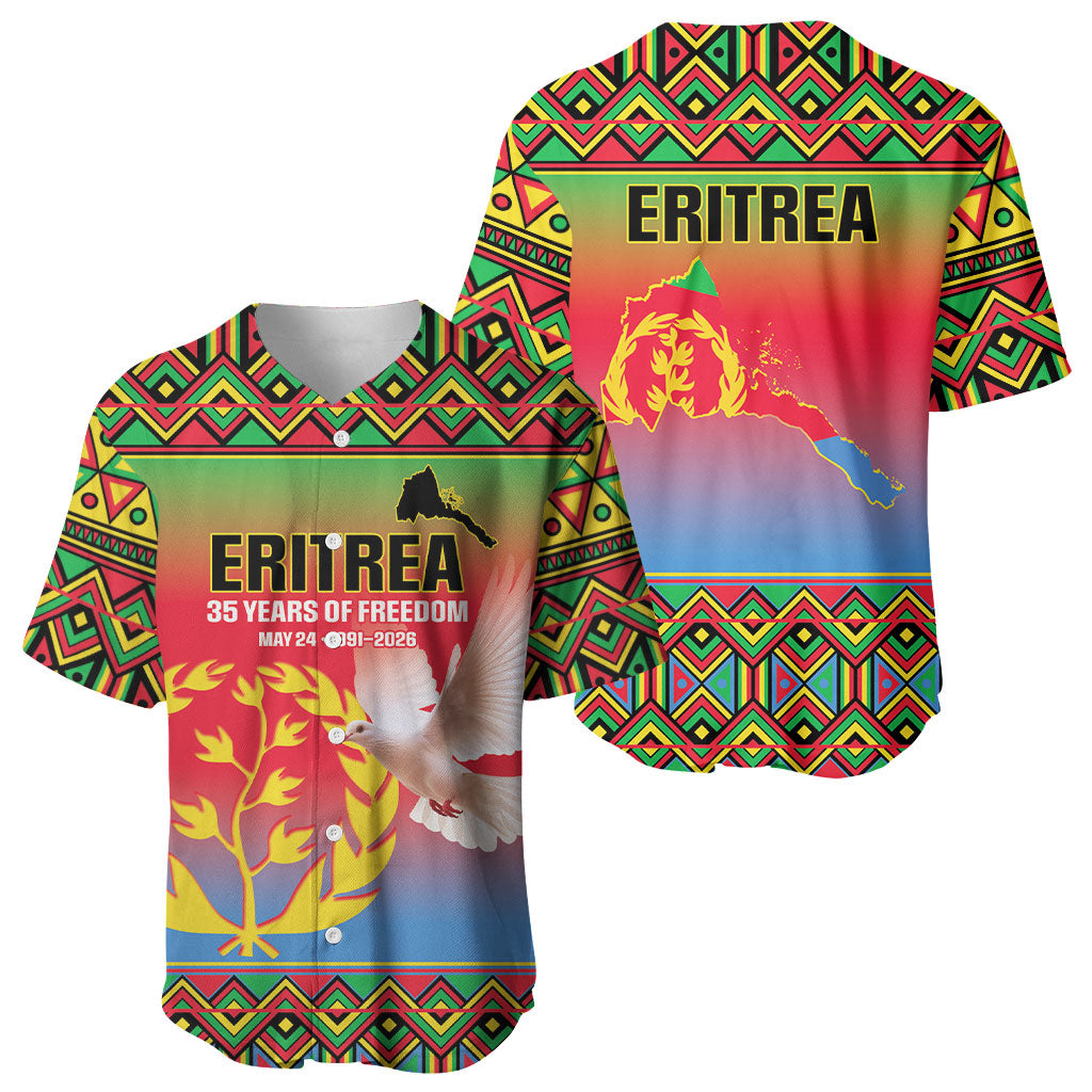 Eritrea 35 Years Of Independence Baseball Jersey 1991-2026 Freedom Legacy Pride