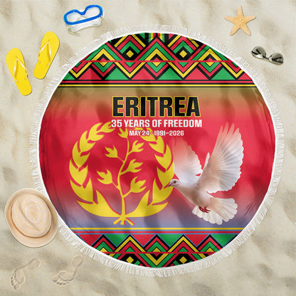 Eritrea 35 Years Of Independence Beach Blanket 1991-2026 Freedom Legacy Pride