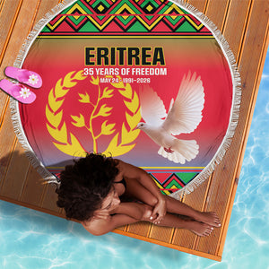 Eritrea 35 Years Of Independence Beach Blanket 1991-2026 Freedom Legacy Pride