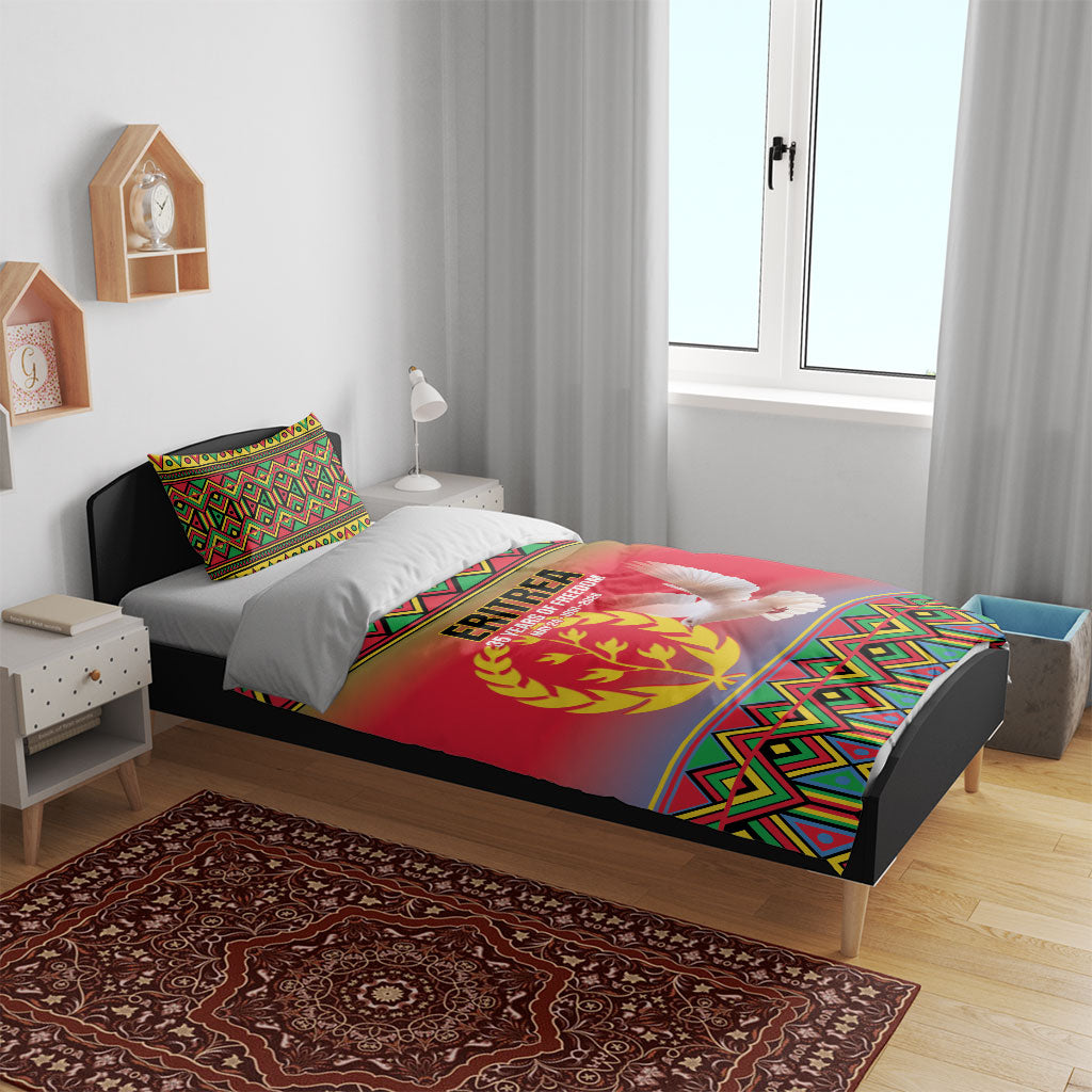 Eritrea 35 Years Of Independence Bedding Set 1991-2026 Freedom Legacy Pride
