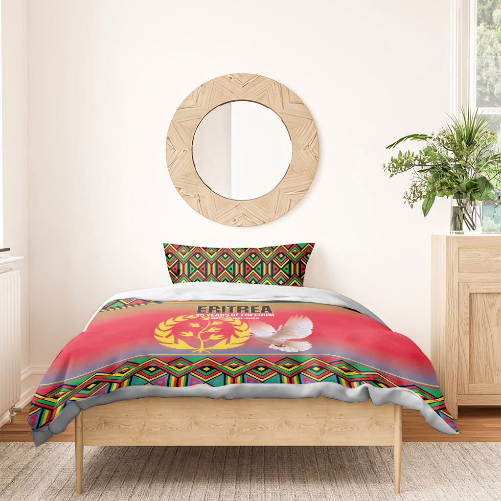 Eritrea 35 Years Of Independence Bedding Set 1991-2026 Freedom Legacy Pride