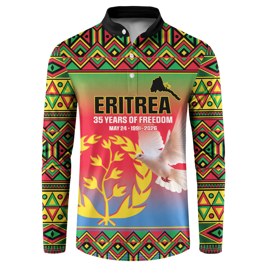 Eritrea 35 Years Of Independence Button Sweatshirt 1991-2026 Freedom Legacy Pride